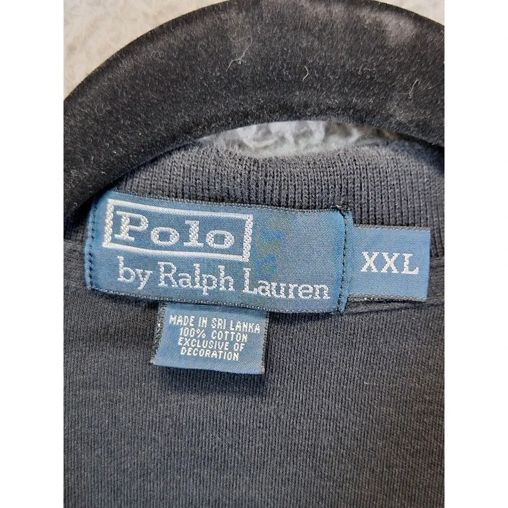 Polo Ralph Lauren Polo Shirt Mens 2XL Black‎ Pony Logo Performance High Low Slit